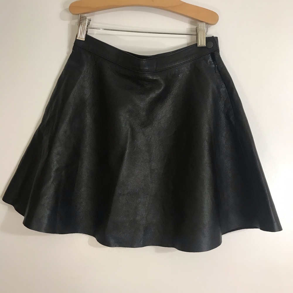 COPY - American Apparel Black Leather Mini Skirt